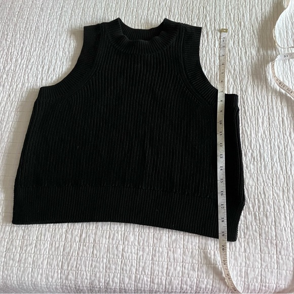 Aqua black cotton sleeve sweater - Picture 9 of 10